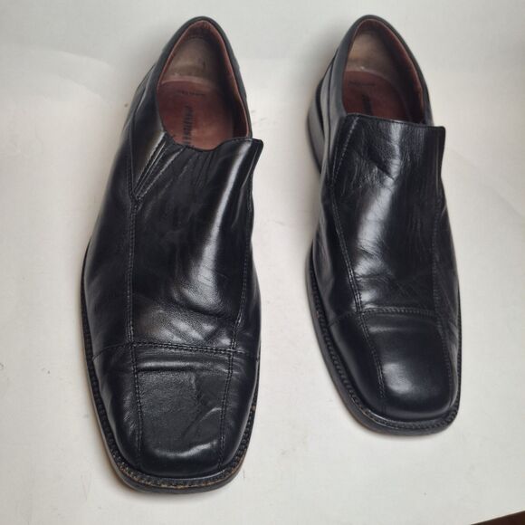 Johnston Murphy Sheepkin Y2k Square Toe Black Leather Slip-on Loafer Brazil 11M main image 7